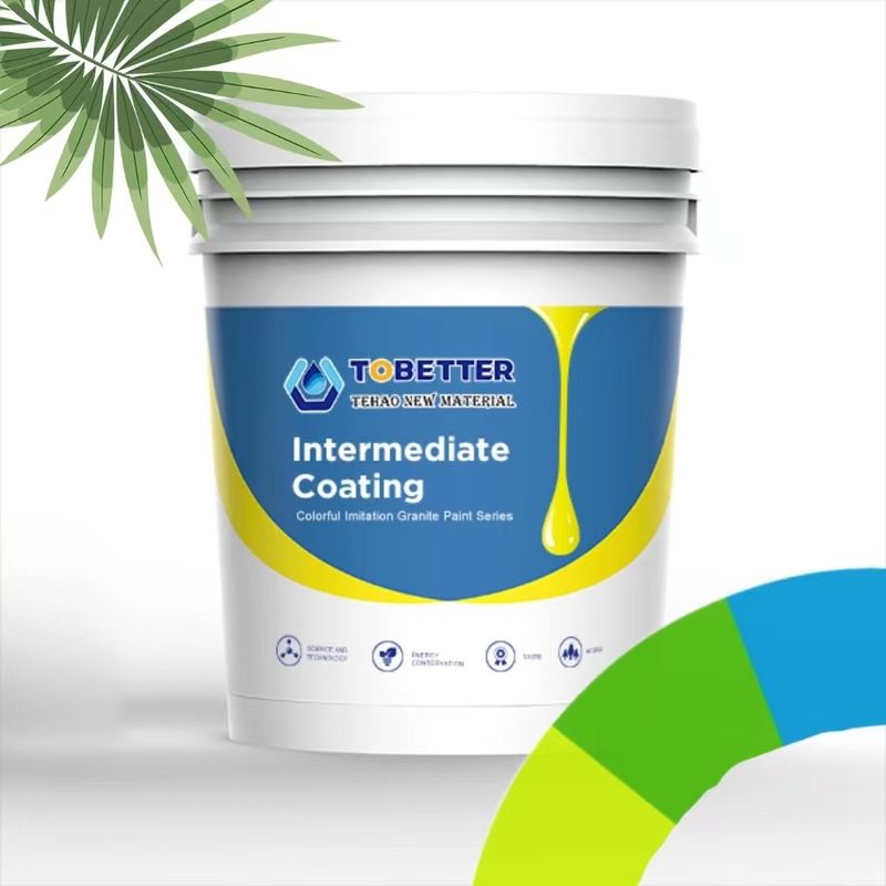Pintura de revestimento intermediário de proteção colorida 8m2/Kg revestimento de escovação