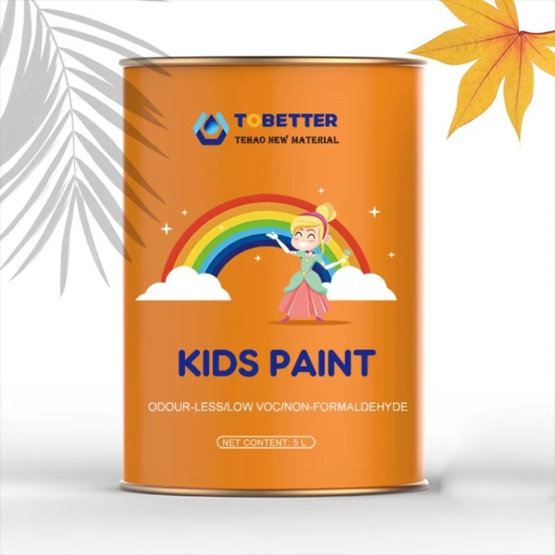 Interior Crianças Quarto Pintura de parede amigável para crianças Pintura de baixo COV não formaldeído