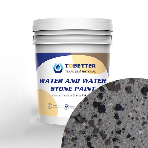 Pintura de revestimento de parede em pó Imitação cinza de granito Pedra revestimento de parede de pintura exterior