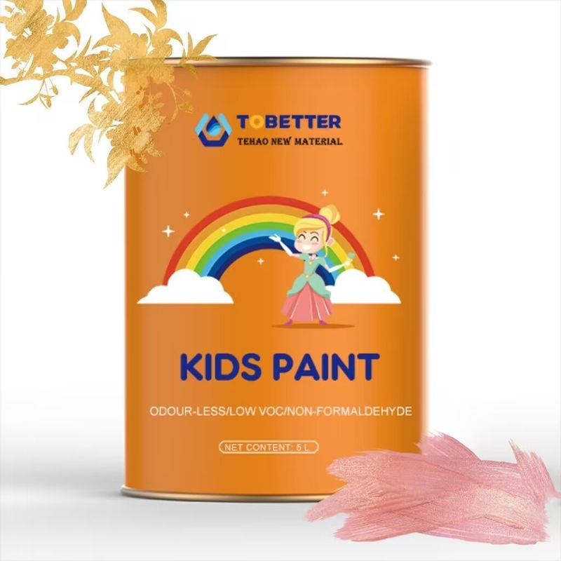 Interior Crianças Quarto Pintura de parede amigável para crianças Pintura de baixo COV não formaldeído