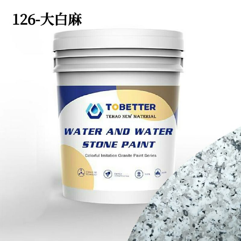126 Pintura de revestimento de parede em pó Imitação cinza de granito Pedra revestimento de parede pintura exterior