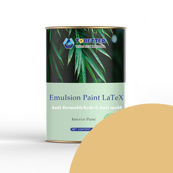 Pintura amarelo fosco ecológico acabamento suave e maçante com formaldeído resistente a manchas